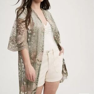 Torrid Floral Lace Kimono